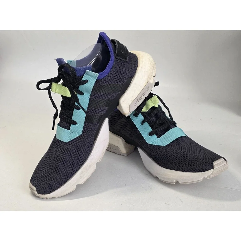 Adidas POD-S Men's Sneakers Size 10.5 Navy‎ Blue Athletic Running Slip On Shoes